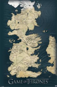 Duży plakat Gra o tron (Map)