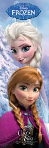 Plakat na drzwi Frozen - Kraina Lodu (Anna & Elsa)