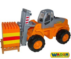 Wader QT Wózek Widłowy + Klocki 30 el. + paleta